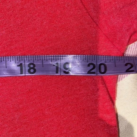 Basic  Red comfy stretchy short sleeve Unisex T-shirt M - Picture 5 of 9